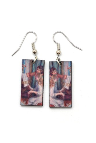 Girls at Piano Earrings